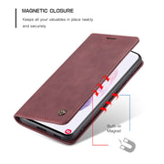For Samsung Galaxy S21+ 5G CaseMe 013 Multifunctional Horizontal Flip Leather Case with Holder & Card Slot & Wallet(Wine Red)