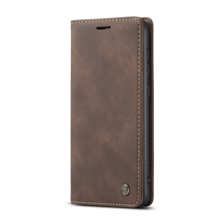 For Samsung Galaxy S21+ 5G CaseMe 013 Multifunctional Horizontal Flip Leather Case with Holder & Card Slot & Wallet(Coffee)