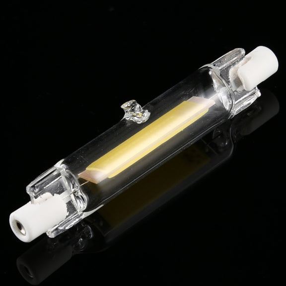 R7S 110V 3W 78mm COB LED Bulb Glass Tube Replacement Halogen Lamp Spot Light(4000K Natural White Light)