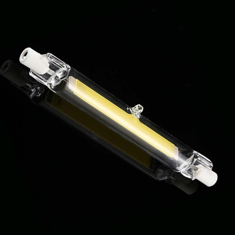 R7S 110V 7W 118mm COB LED Bulb Glass Tube Replacement Halogen Lamp Spot Light(4000K Natural White Light)