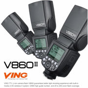 Godox V860IIC 2.4GHz Wireless 1/8000s HSS Flash Speedlite Camera Top Fill Light for Canon Cameras(Black)