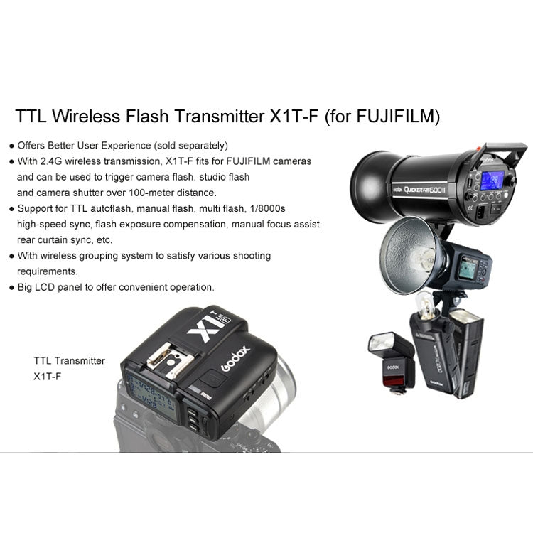 Godox V860IIF 2.4GHz Wireless 1/8000s HSS Flash Speedlite Camera Top Fill Light for Fujifil DSLR Cameras(Black) - free shipping - PMC Jewellery - Order now!