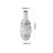 AN8 Straight to 3/8 inch Hose Barb Double Fuel Pump Tank Fitting Bulkhead Adapter Fitting