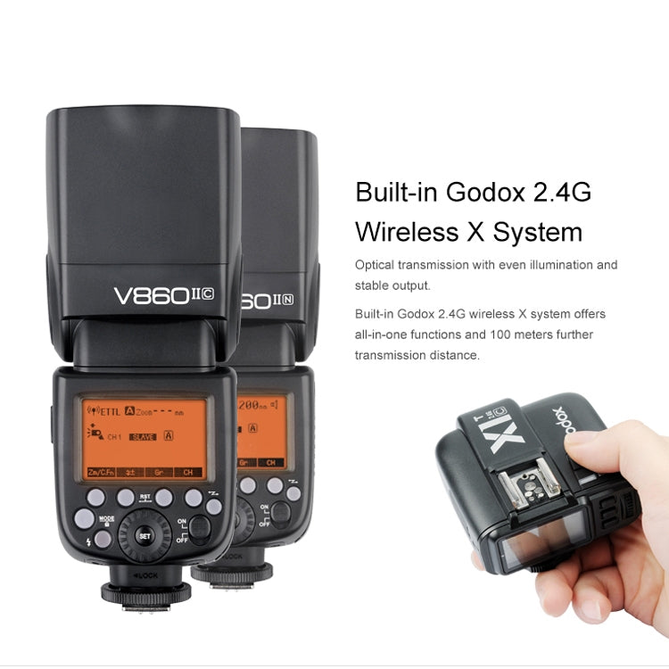 Godox V860IIN 2.4GHz Wireless 1/8000s HSS Flash Speedlite Camera Top Fill Light for Nikon DSLR Cameras(Black) - free shipping - PMC Jewellery - Order now!
