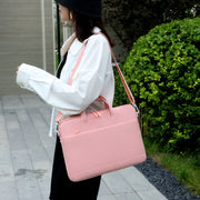 For 13.3-14 inch Laptop Multi-function Laptop Single Shoulder Bag Handbag(Light Blue)