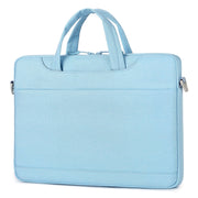 For 15-15.6 inch Laptop Multi-function Laptop Single Shoulder Bag Handbag(Light Blue)