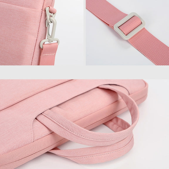For 15-15.6 inch Laptop Multi-function Laptop Single Shoulder Bag Handbag(Light Blue)