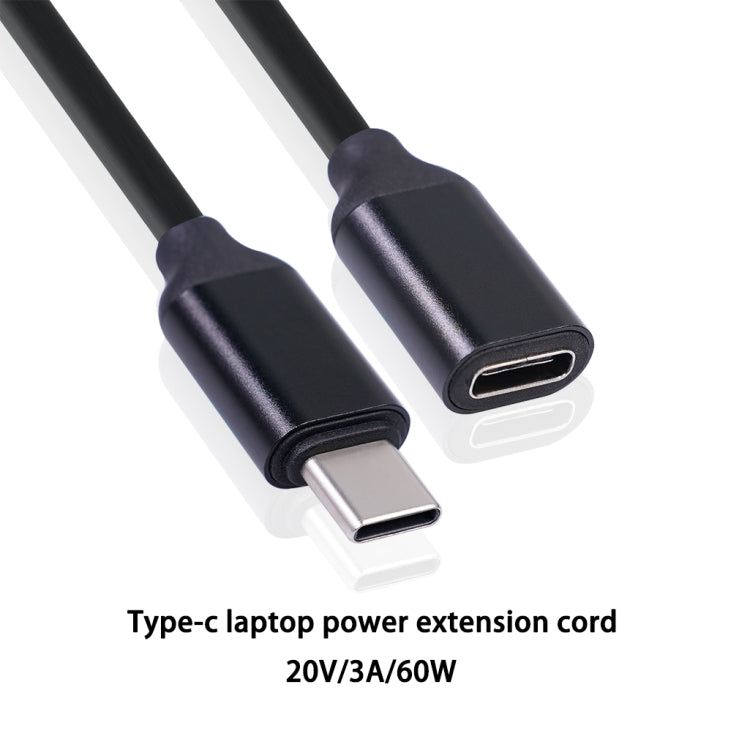 Type-C / USB-C Male to Female PD Power Extended Cable, Length:0.5m - Cable & Adapters by PMC TechLife | Online Shopping South Africa | PMC TechLife | Buy Now Pay Later Mobicred