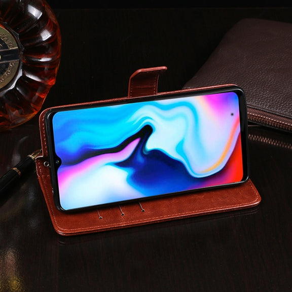 For Lenovo K12 idewei Crazy Horse Texture Horizontal Flip Leather Case with Holder & Card Slots & Wallet(Red)