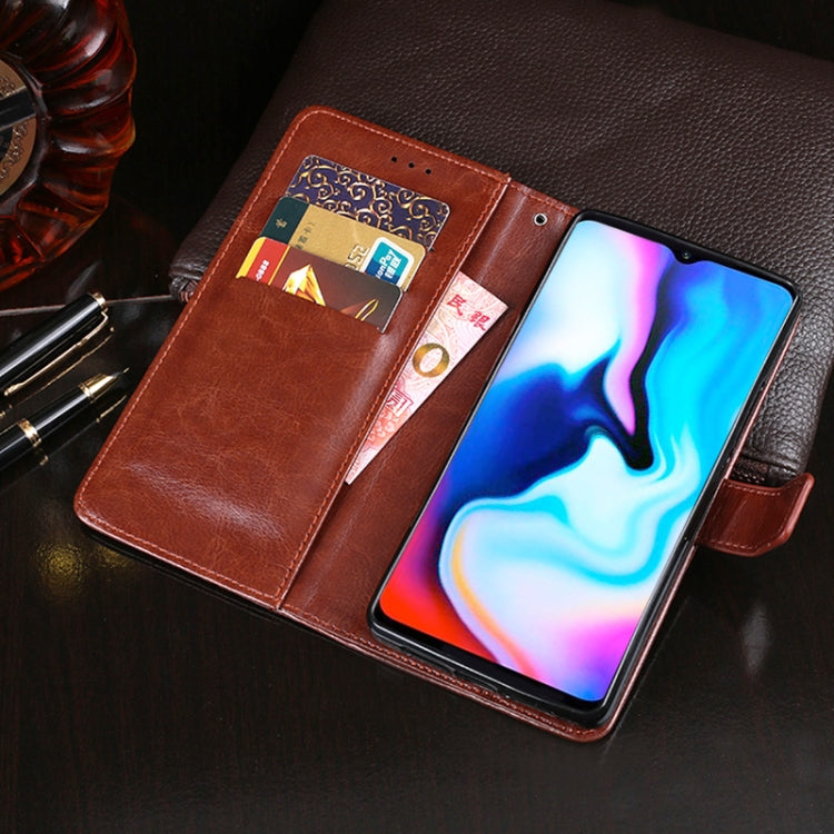 For Lenovo K12 idewei Crazy Horse Texture Horizontal Flip Leather Case with Holder & Card Slots & Wallet(Yellow)