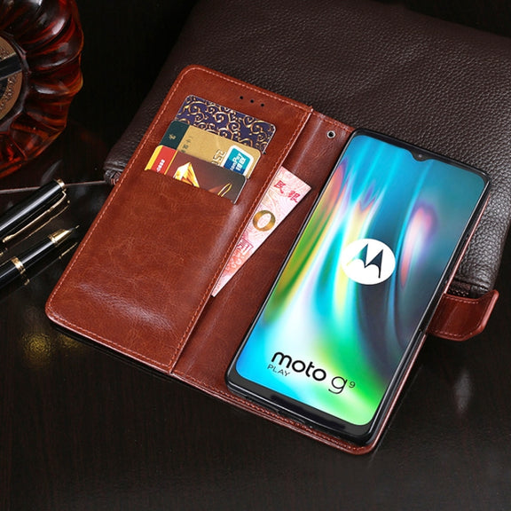 For Lenovo K12 Note idewei Crazy Horse Texture Horizontal Flip Leather Case with Holder & Card Slots & Wallet(Black)