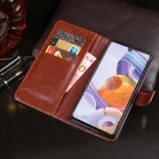 For LG K71 idewei Crazy Horse Texture Horizontal Flip Leather Case with Holder & Card Slots & Wallet(Sky Blue)