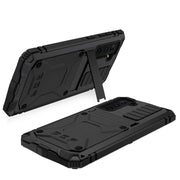 For Samsung Galaxy S21+ 5G R-JUST Shockproof Water-resistant Dust-proof Metal + Silicone Protective Case with Holder(Black)
