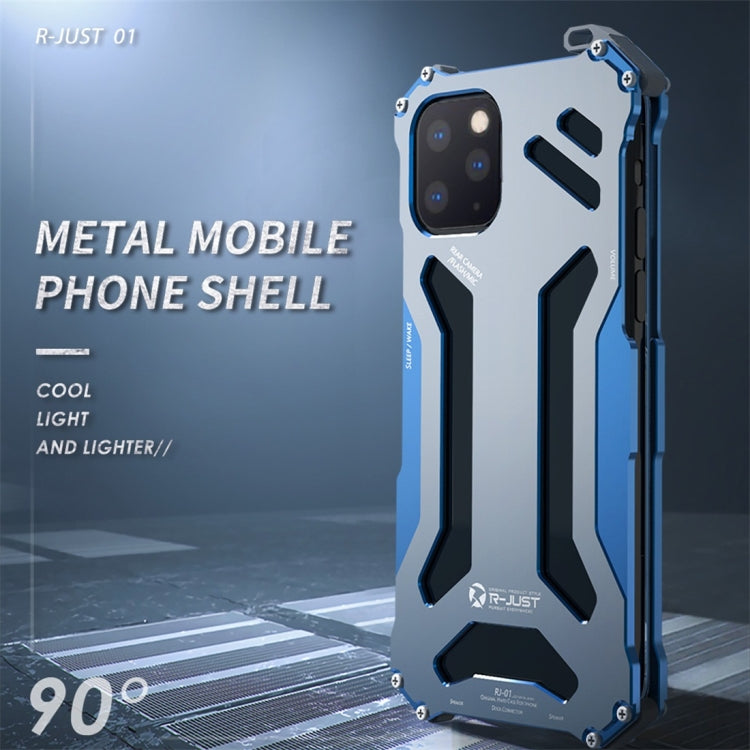 For iPhone 11 Pro R-JUST Shockproof Dustproof Armor Metal Protective Case(Blue) - free shipping - PMC TechLife - Order now!