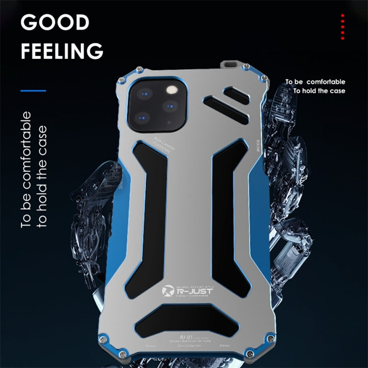 For iPhone 11 Pro R-JUST Shockproof Dustproof Armor Metal Protective Case(Blue) - free shipping - PMC TechLife - Order now!
