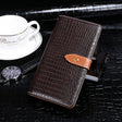 For HTC Desire 21+ idewei Crocodile Texture Horizontal Flip Leather Case with Holder & Card Slots & Wallet(Dark Brown) - More Brand by idewei | Online Shopping South Africa | PMC TechLife | Buy Now Pay Later Mobicred