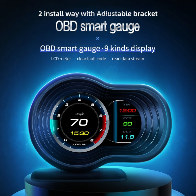 F9 OBD2 Car HUD Head-up Display Speed / Water Temperature / Voltage Display - Head Up Display System by PMC TechLife | Online Shopping South Africa | PMC TechLife | Buy Now Pay Later Mobicred