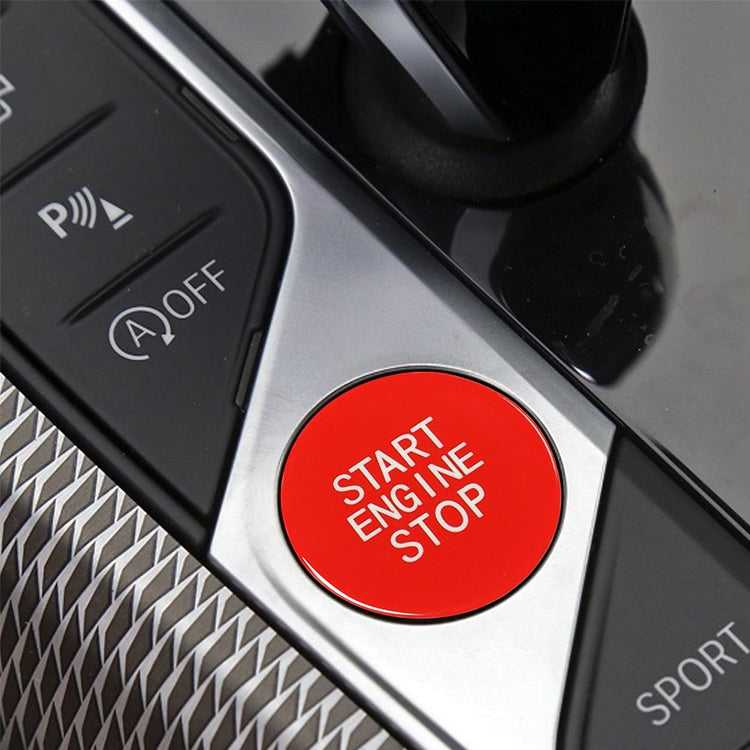 Car Carbon Fiber One-button Start Decorative Sticker for BMW 3 Series / G20 / G05 / G06 / G07 / G14 / G29 / F40 / F44(Red)