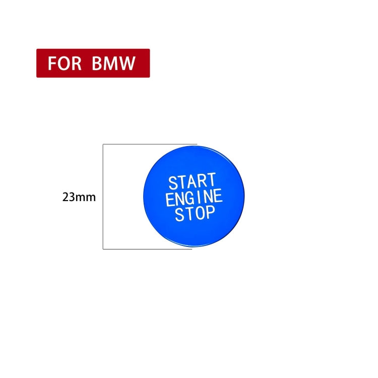 Car Carbon Fiber One-button Start Decorative Sticker for BMW 3 Series / G20 / G05 / G06 / G07 / G14 / G29 / F40 / F44(Blue) - free shipping - PMC Jewellery - Order now!