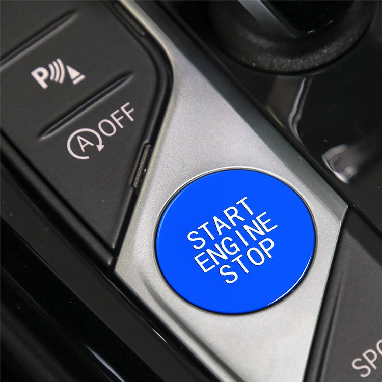 Car Carbon Fiber One-button Start Decorative Sticker for BMW 3 Series / G20 / G05 / G06 / G07 / G14 / G29 / F40 / F44(Blue) - free shipping - PMC Jewellery - Order now!