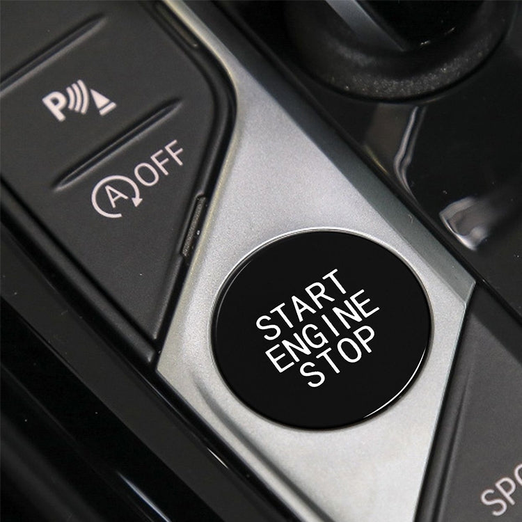 Car Carbon Fiber One-button Start Decorative Sticker for BMW 3 Series / G20 / G05 / G06 / G07 / G14 / G29 / F40 / F44(Black)