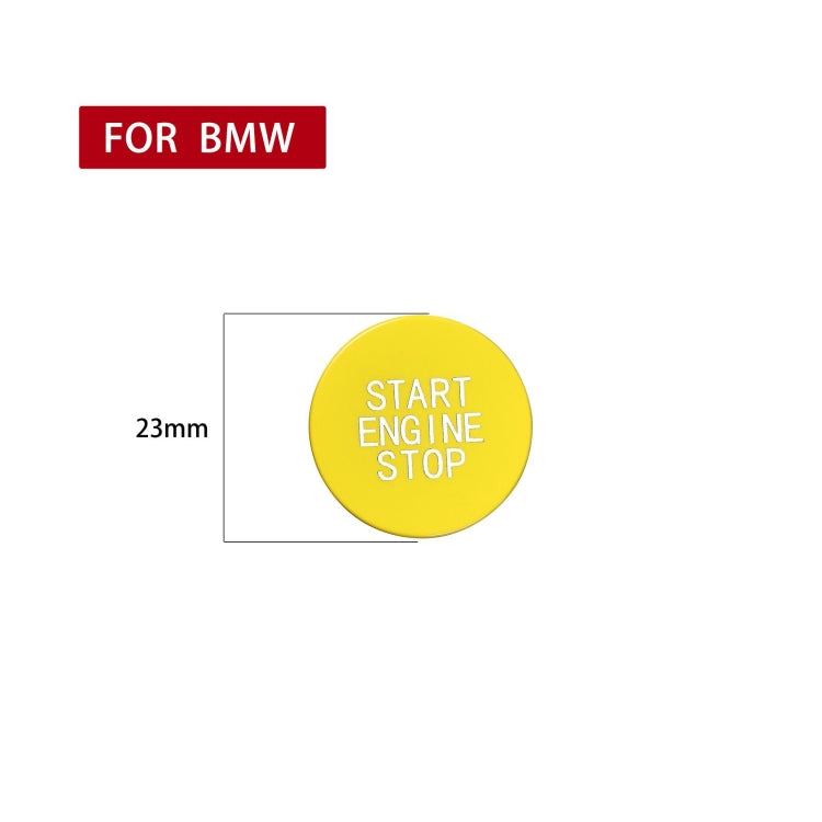 Car Carbon Fiber One-button Start Decorative Sticker for BMW 3 Series / G20 / G05 / G06 / G07 / G14 / G29 / F40 / F44(Yellow) - free shipping - PMC Jewellery - Order now!