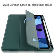 Mutural Pinyue Series PC + TPU Horizontal Flip Leather Case with Holder & Pen Slot & Sleep / Wake-up Function For iPad Air 2022 / 2020 10.9 (Purple)
