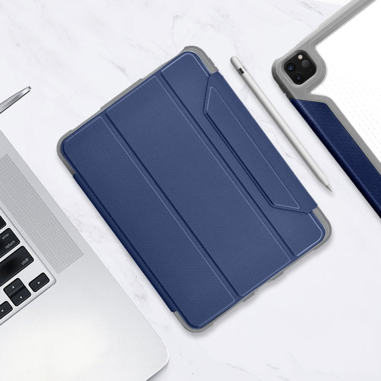 Mutural Yagao Series PC Horizontal Flip Leather Case with Holder & Pen Slot For iPad Air 2022 / 2020 10.9(Blue) - free shipping - PMC Jewellery - Order now!