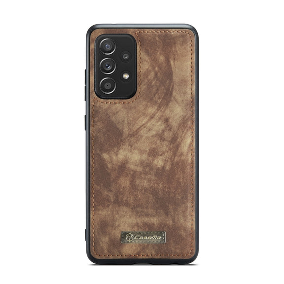 For Samsung Galaxy A52 5G / 4G CaseMe Detachable Multifunctional Horizontal Flip Leather Case, with Card Slot & Holder & Zipper Wallet & Photo Frame(Brown)
