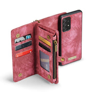 For Samsung Galaxy A72 5G / 4G CaseMe-008 Detachable Multifunctional Flip Leather Phone Case(Red)