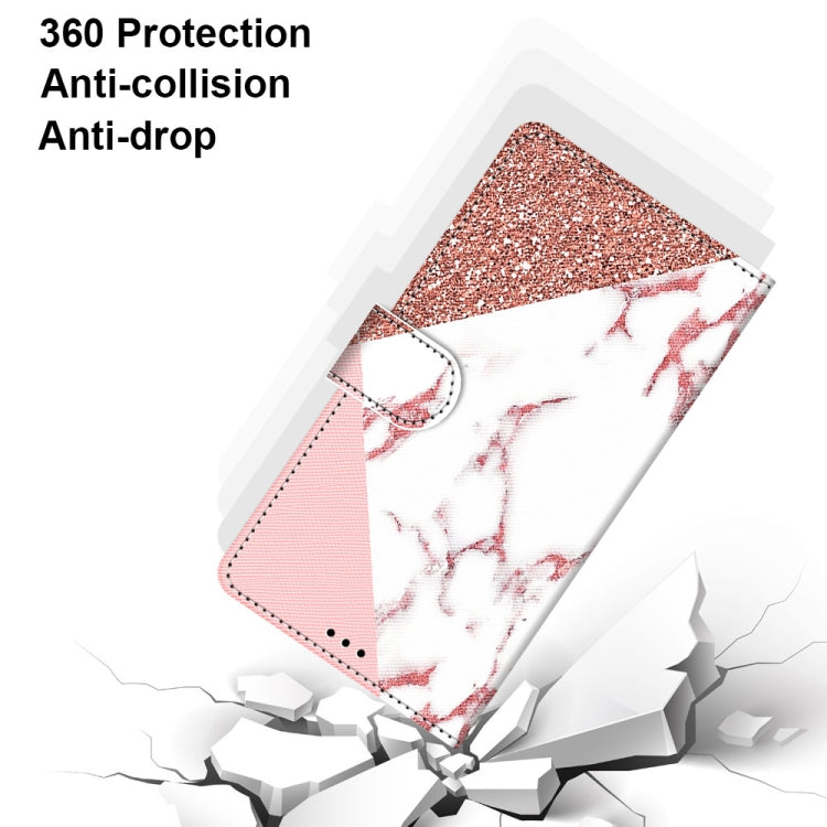 For Samsung Galaxy A52 5G Coloured Drawing Cross Texture Horizontal Flip PU Leather Case with Holder & Card Slots & Wallet & Lanyard(Pink Stone Texture) - Galaxy Phone Cases by PMC TechLife | Online Shopping South Africa | PMC TechLife