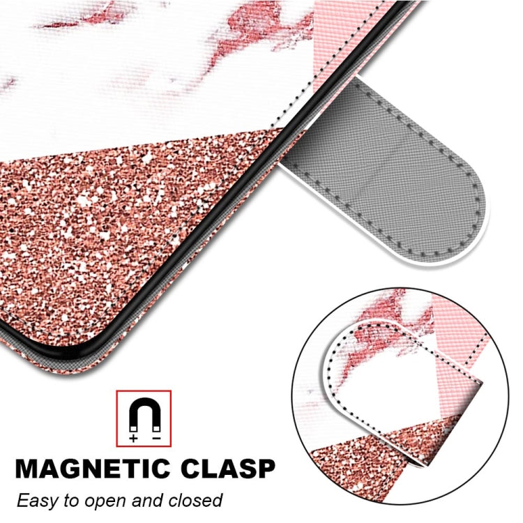 For Samsung Galaxy A52 5G Coloured Drawing Cross Texture Horizontal Flip PU Leather Case with Holder & Card Slots & Wallet & Lanyard(Pink Stone Texture) - Galaxy Phone Cases by PMC TechLife | Online Shopping South Africa | PMC TechLife