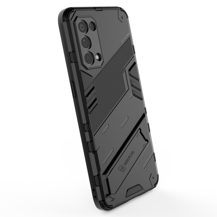 For OPPO Reno5 5G Punk Armor 2 in 1 PC + TPU Shockproof Case with Invisible Holder(Black) - OPPO Cases by PMC TechLife | Online Shopping South Africa | PMC TechLife | Buy Now Pay Later Mobicred