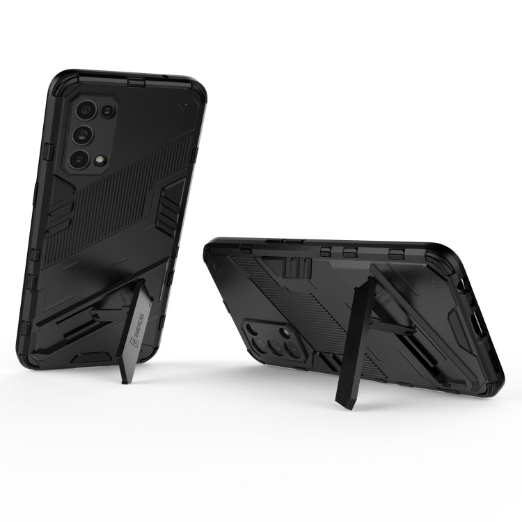 For OPPO Reno5 5G Punk Armor 2 in 1 PC + TPU Shockproof Case with Invisible Holder(Black) - OPPO Cases by PMC TechLife | Online Shopping South Africa | PMC TechLife | Buy Now Pay Later Mobicred