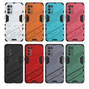 For OPPO Reno5 5G Punk Armor 2 in 1 PC + TPU Shockproof Case with Invisible Holder(Black)