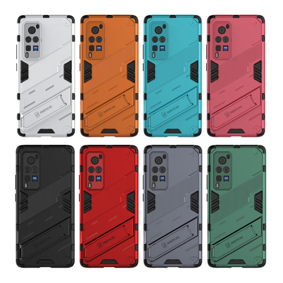 Punk Armor 2 in 1 PC + TPU Shockproof Case with Invisible Holder For vivo X60 Pro(Rose Red)