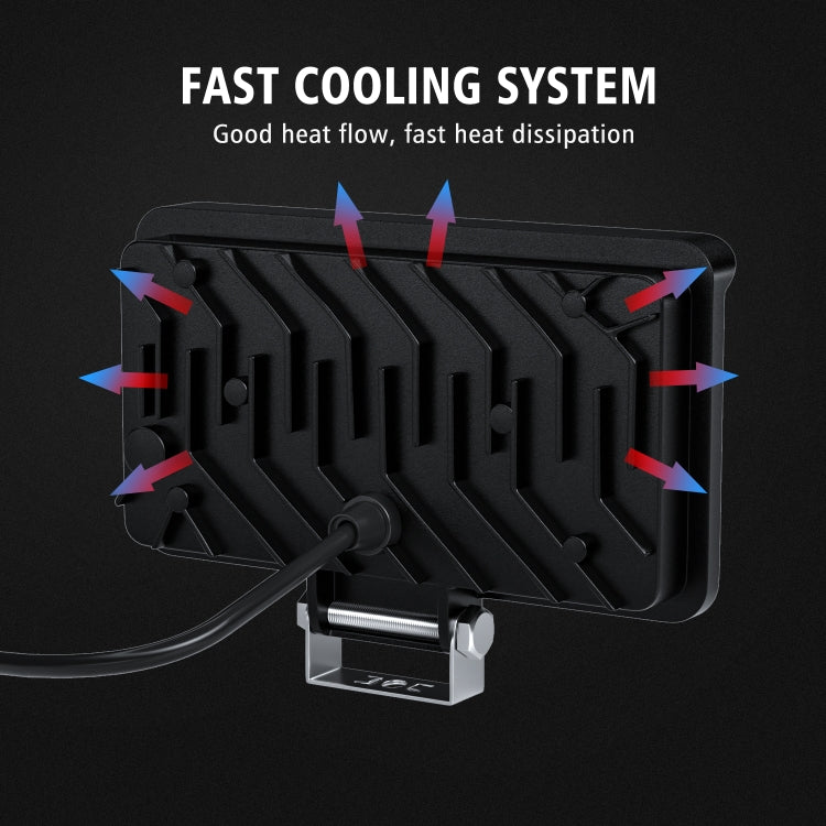 WUPP CS-1242A1 Car 4 inch Square 32LEDs Highlight Work Light Modified Front Bumper Lamp Spotlight - Work Lights by WUPP | Online Shopping South Africa | PMC TechLife | Buy Now Pay Later Mobicred