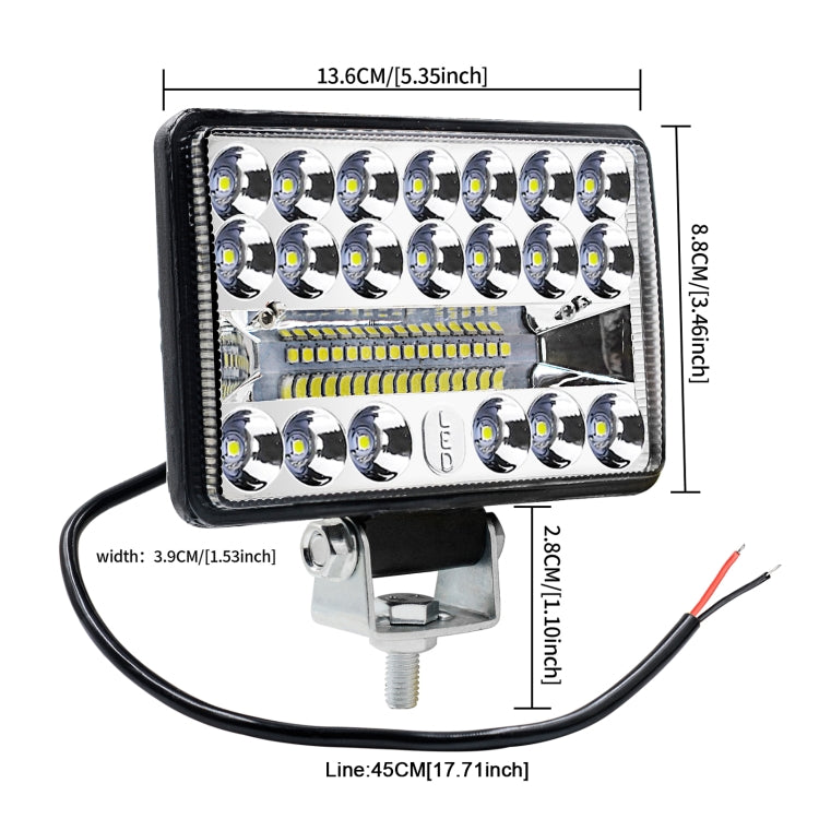2 PCS WUPP CS-1243A1 Car 4 inch Square 20LEDs Highlight Work Light Modified Spotlight - free shipping - PMC Jewellery - Order now!