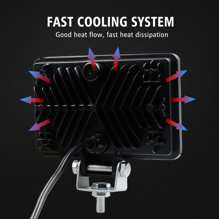 2 PCS WUPP CS-1243A1 Car 4 inch Square 20LEDs Highlight Work Light Modified Spotlight - free shipping - PMC Jewellery - Order now!