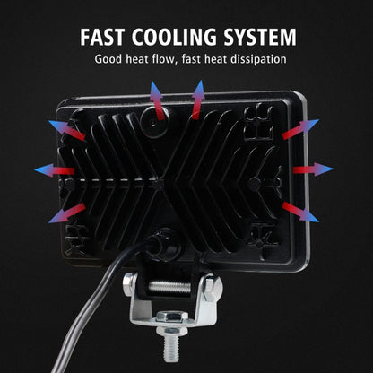 2 PCS WUPP CS-1243A1 Car 4 inch Square 20LEDs Highlight Work Light Modified Spotlight - free shipping - PMC Jewellery - Order now!