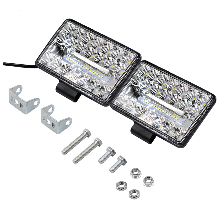 2 PCS WUPP CS-1243A1 Car 4 inch Square 20LEDs Highlight Work Light Modified Spotlight - free shipping - PMC Jewellery - Order now!