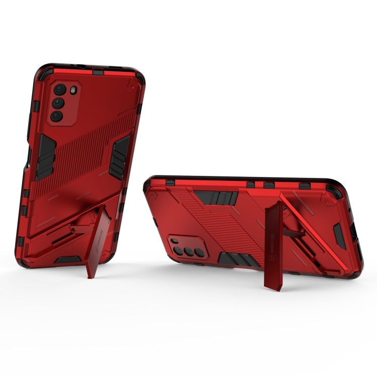 For Xiaomi Poco M3 Punk Armor 2 in 1 PC + TPU Shockproof Case with Invisible Holder(Red) - Xiaomi Cases by PMC TechLife | Online Shopping South Africa | PMC TechLife | Buy Now Pay Later Mobicred