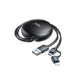 Remax RC-182i 2A 2 In 1 8 Pin + Micro USB Creation Series Telescopic Charging Data Cable, Length: 90cm(Black) - 2 in 1 Cable by REMAX | Online Shopping South Africa | PMC TechLife | Buy Now Pay Later Mobicred