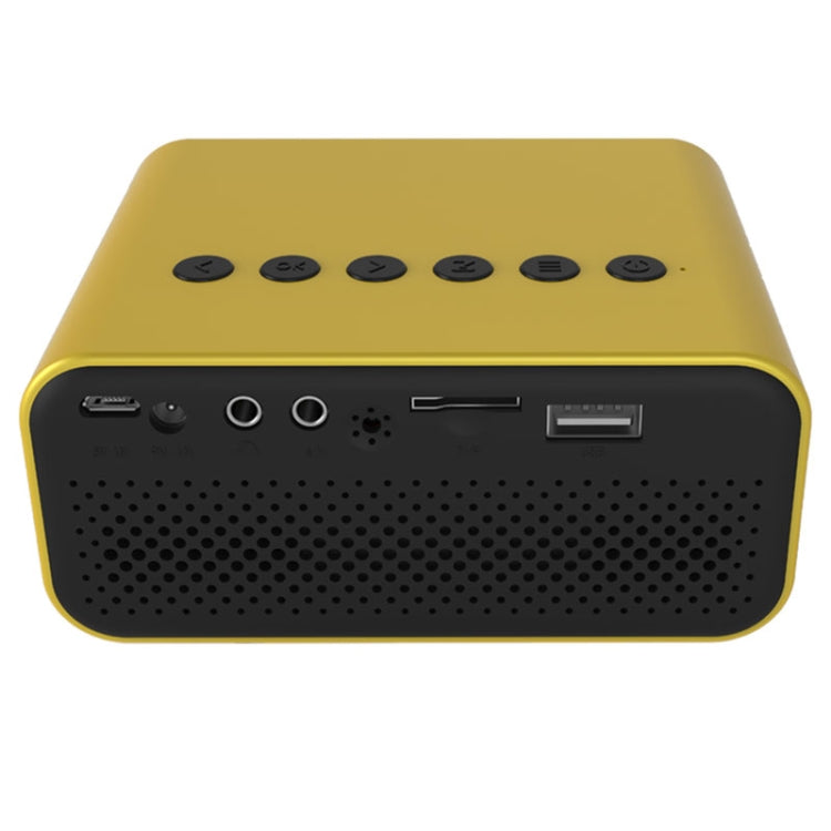 T500 1920x1080P 80 Lumens Portable Mini Home Theater LED HD Digital Projector With Remote Control & Adaptor(Yellow) - free shipping - PMC Jewellery - Order now!