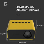 T500 1920x1080P 80 Lumens Portable Mini Home Theater LED HD Digital Projector With Remote Control & Adaptor(Yellow)