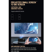 T500 1920x1080P 80 Lumens Portable Mini Home Theater LED HD Digital Projector With Remote Control & Adaptor(Yellow)