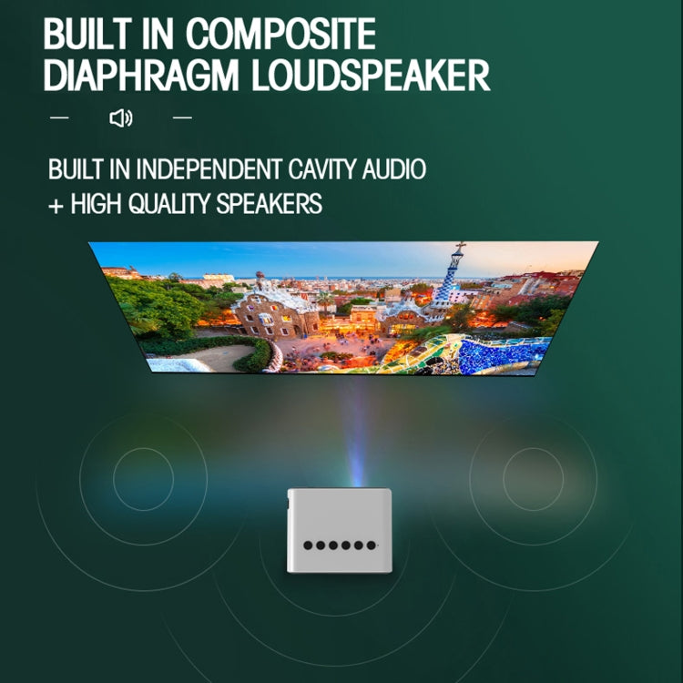 T500 1920x1080P 80 Lumens Portable Mini Home Theater LED HD Digital Projector With Remote Control & Adaptor(Yellow) - free shipping - PMC Jewellery - Order now!