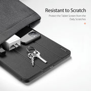 For iPad Pro 11 2022 / 2021 / 2020 DUX DUCIS Domo Series Horizontal Flip Magnetic TPU + PU Leather Tablet Case with Three-folding Holder & Pen Slot & Sleep / Wake-up Function(Black)
