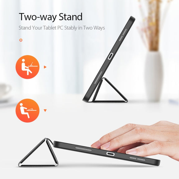 For iPad Pro 11 2022 / 2021 / 2020 DUX DUCIS Domo Series Horizontal Flip Magnetic TPU + PU Leather Tablet Case with Three-folding Holder & Pen Slot & Sleep / Wake-up Function(Black)