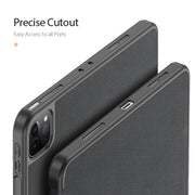 For iPad Pro 11 2022 / 2021 / 2020 DUX DUCIS Domo Series Horizontal Flip Magnetic TPU + PU Leather Tablet Case with Three-folding Holder & Pen Slot & Sleep / Wake-up Function(Black)
